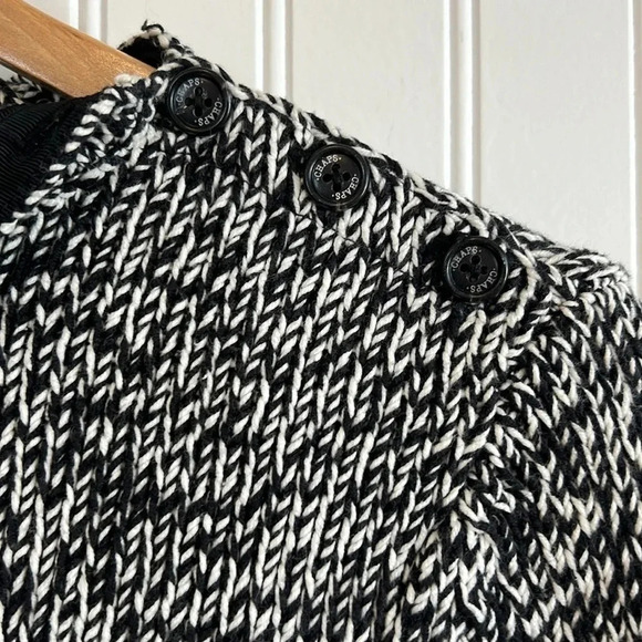 Chaps sweater black and white women size large soft 12% angora rabbit hair - Picture 3 of 11
